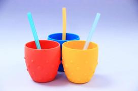 silikoninis siaudelis - Marcus & Marcus Silicone Straws & Brush Set - 4 nuotrauka