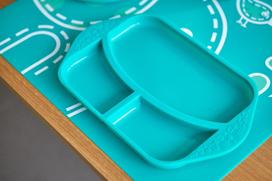 silikonine lekste - Marcus & Marcus Silicone Divided Plate Ollie - 3 nuotrauka