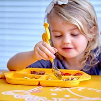lekste su skyriaus - Marcus & Marcus Silicone Divided Plate Lola - 3 nuotrauka