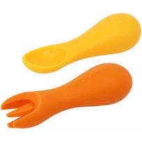 Marcus & Marcus Silicone Palm Grasp Spoon & Fork Set Lola