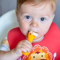 lol rinkinys - Marcus & Marcus Silicone Palm Grasp Spoon & Fork Set Lola - 2 nuotrauka