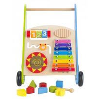 medinis stumdukas - 4IQ Wooden Educational Walker Pusher Teddy Bear - 2 nuotrauka