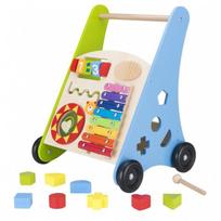 medinis stumdukas - 4IQ Wooden Educational Walker Pusher Teddy Bear - 3 nuotrauka