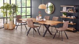 Valgomojo stalas Halmar Xavier Light Oak, 1600-2500x900x760 mm