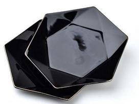 juodos lekstes - Mondex Ralph Dessert Plates Black 2pcs - 2 nuotrauka