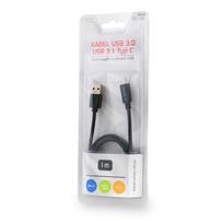 laidas usb a usb c 1m - Savio Cable USB / USB 1m Black - 2 nuotrauka