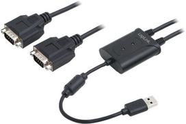usb adapteris rs232 - LogiLink USB 2.0 to 2x Serial Adapter - 1 nuotrauka