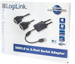 usb adapteris rs232 - LogiLink USB 2.0 to 2x Serial Adapter - 2 nuotrauka