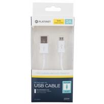 micro usb to - Platinet MicroUSB To USB Cable 1m White - 2 nuotrauka