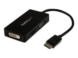 adapteris dvi to hdmi - StarTech DisplayPortr To HDMI/VGA/DVI Multi Video Adapter Converter Black - 1 nuotrauka
