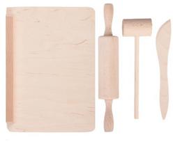 virtuves irankiu rinkinys - 4IQ Chef Wooden Set 4pcs - 1 nuotrauka