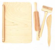 virtuves irankiu rinkinys - 4IQ Chef Wooden Set 4pcs - 2 nuotrauka