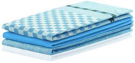 DecoKing Louie Kitchen Towel Set 50x70 Blue 3pcs