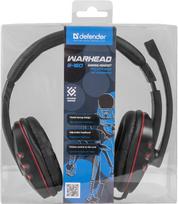 zaidimu ausines - Defender Warhead G-160 Black/ Red - 4 nuotrauka