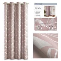 AmeliaHome Oxford Curtains Floris Pink 140x250