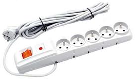 HSK Data Surge Protector 5 Outlet Grey 5m