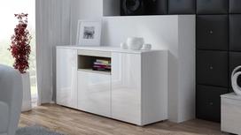 komoda 150 - Cama Meble Viva 150 Chest Of Drawers White/White Gloss - 1 nuotrauka