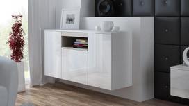 komoda 150 - Cama Meble Viva 150 Chest Of Drawers White/White Gloss - 2 nuotrauka