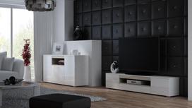 komoda 150 - Cama Meble Viva 150 Chest Of Drawers White/White Gloss - 3 nuotrauka