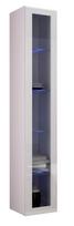 pakabinamos vitrinos - Cama Meble Vigo 180 Glass Case White/White Gloss - 1 nuotrauka