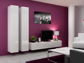 balta spinta 40 - Cama Meble Vigo 180 Full Cabinet White/White Gloss - 4 nuotrauka