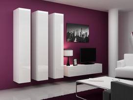 balta spinta 40 - Cama Meble Vigo 180 Full Cabinet White/White Gloss - 7 nuotrauka