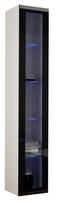 balta pakabinama lentyna - Cama Meble Vigo 180 Glass Case White/Black Gloss - 1 nuotrauka