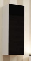 balta spinta 35 - Cama Meble Vigo 90 Full Cabinet White/Black Gloss - 1 nuotrauka