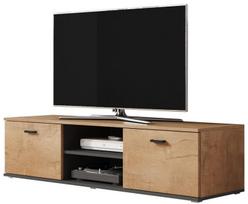 43 tv - Cama Meble Soho 140 TV Stand Oak/Black - 2 nuotrauka
