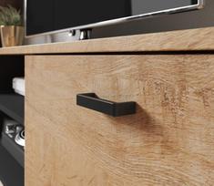 43 tv - Cama Meble Soho 140 TV Stand Oak/Black - 5 nuotrauka