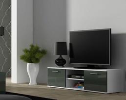Cama Meble Soho 140 TV Stand White/Grey Gloss