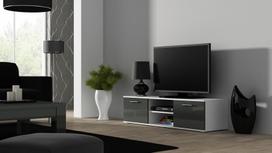 43 tv - Cama Meble Soho 140 TV Stand White/Grey Gloss - 2 nuotrauka