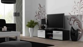 Cama Meble Soho 140 TV Stand Black/White Gloss