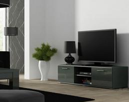 Cama Meble Soho 140 TV Stand Grey/Grey Gloss