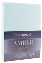 DecoKing Amber Bedsheet 80-90x200 Frozen Blue