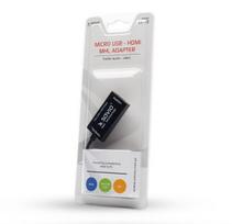 mhl kabelis - Savio Adapter Micro USB / HDMI Black - 2 nuotrauka