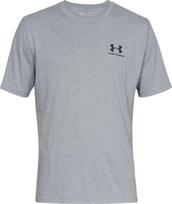 Under Armour Mens Sportstyle Left Chest SS Shirt 1326799-036 Light Grey L