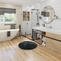 kilimai senukai apvalus - AmeliaHome Karvag Nonslip Rug 120x120 Dark Grey - 3 nuotrauka