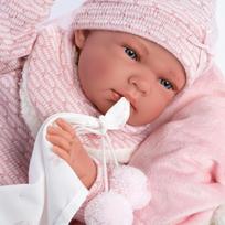 pagalvele kudikiui - Llorens Doll Newborn Nica Rosa 40cm 73860 - 5 nuotrauka