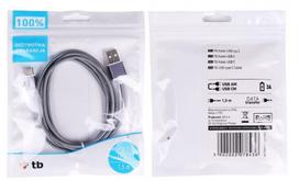 type c pakrovejas - TB USB To USB Type-C Cable 1.5m Grey - 4 nuotrauka
