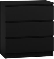 Komoda Top E Shop 3 Drawers Black
