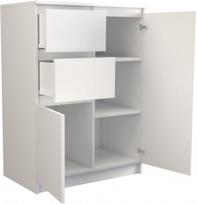 e top shop - Komoda Top E Shop 2 Doors 2 Drawers White - 2 nuotrauka