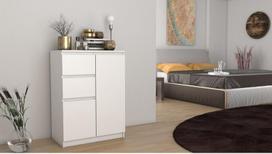 e top shop - Komoda Top E Shop 2 Doors 2 Drawers White - 3 nuotrauka