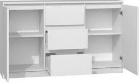 komoda 120 - Komoda Top E Shop 2 Doors 3 Drawers White 120cm - 2 nuotrauka