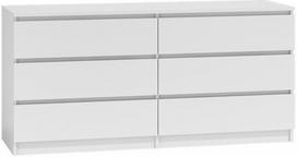 Komoda Top E Shop M6 Malwa 6 Drawers White, 140 cm