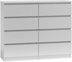 Komoda Top E Shop M8 Malwa 8 Drawers White, 120 cm