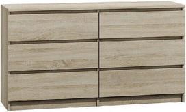 komoda 140 - Komoda Top E Shop M6 Malwa 6 Drawers Sonoma, 140 cm - 1 nuotrauka