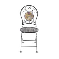 juoda sulankstoma kede - Home4you Morocco Garden Chair Mosaic - 2 nuotrauka