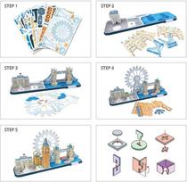 cubicfun 3d puzzle - 3D dėlionė CubicFun City Line London 3D MC253h, 107 dalių - 6 nuotrauka