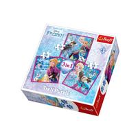 frozen puzzle - Dėlionė Trefl Frozen 34832, 3in1, 106 dalių - 1 nuotrauka